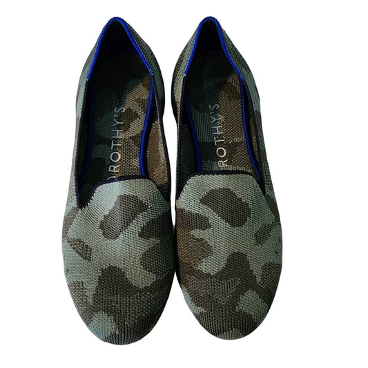 Rothy's Green Camo Loafer Size 8 Almond Toe Size 8