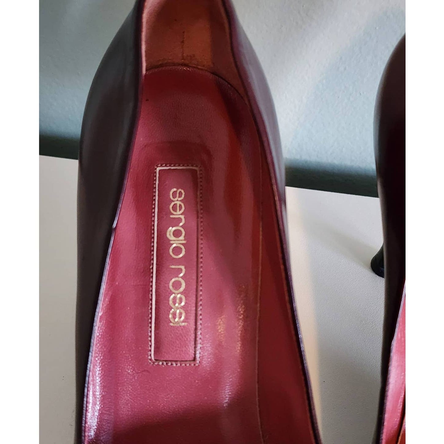 Sergio Rossi Two tone Captoe Leather Heels