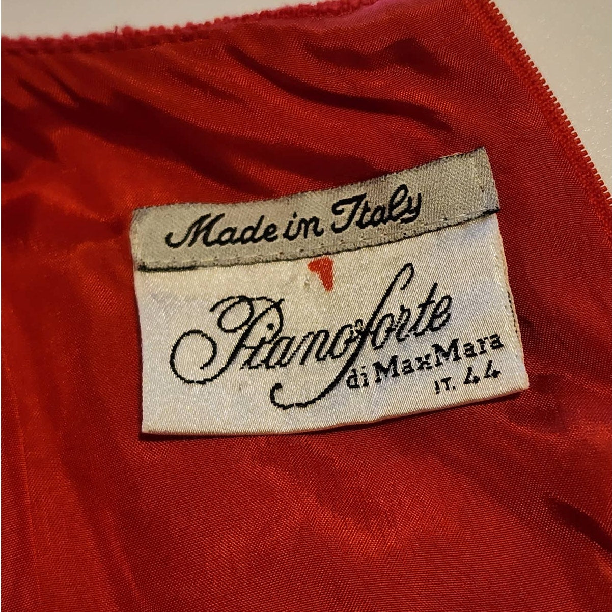 Pianforte di Max Mara Red Wool Suit Jacket & Sleeveless Dress size 44 / US 10