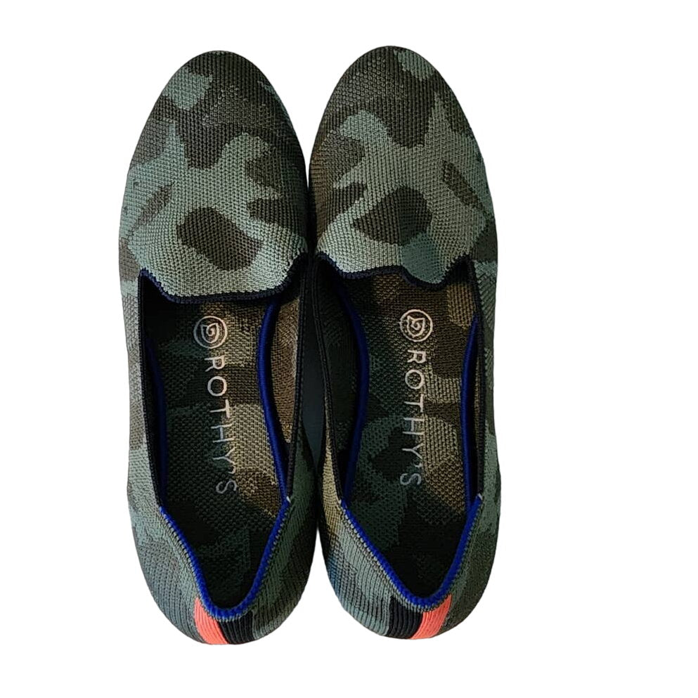 Rothy's Green Camo Loafer Size 8 Almond Toe Size 8