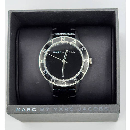Marc by Marc Jacobs MBM1087 Black Patent Leather Watch - New in Box