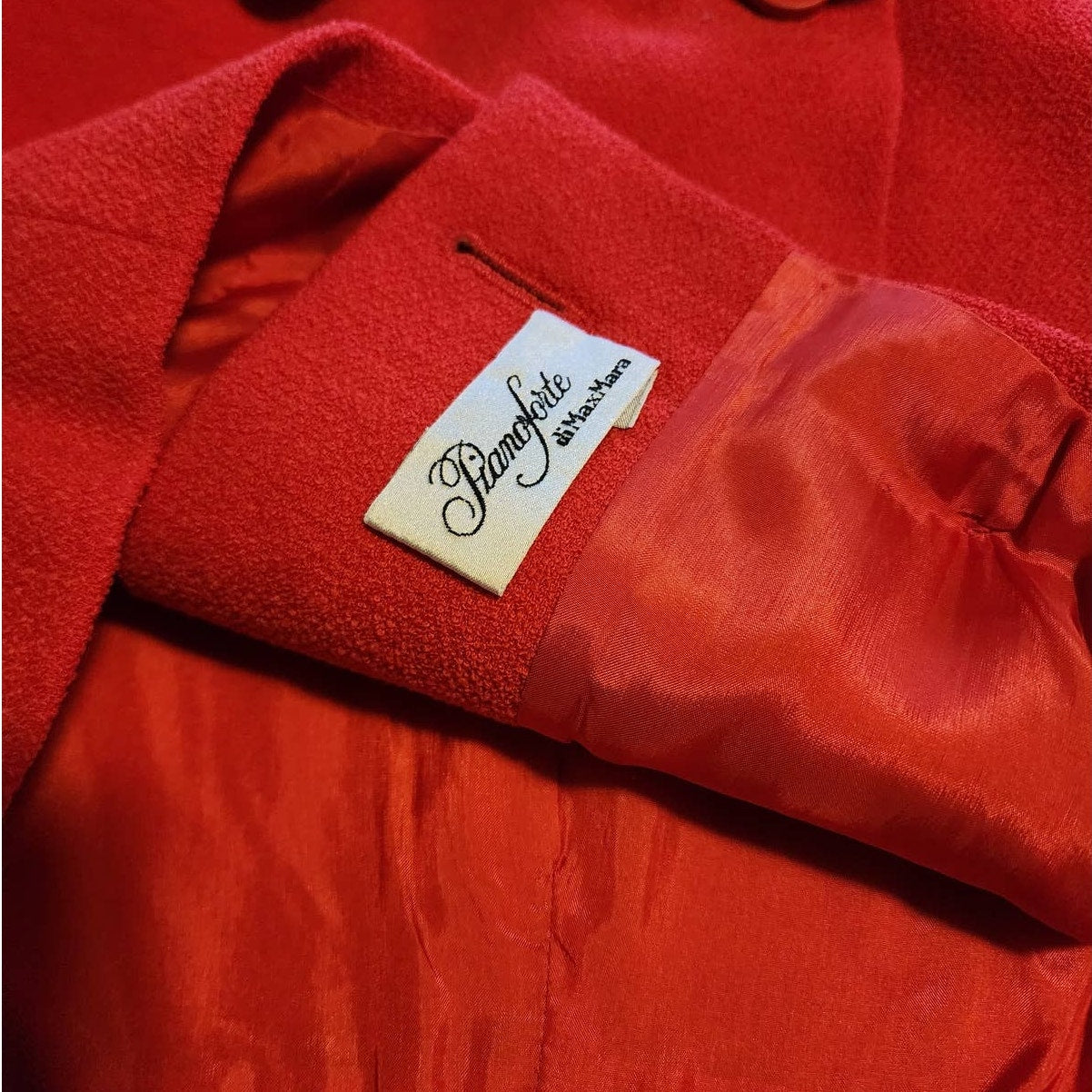 Pianforte di Max Mara Red Wool Suit Jacket & Sleeveless Dress size 44 / US 10