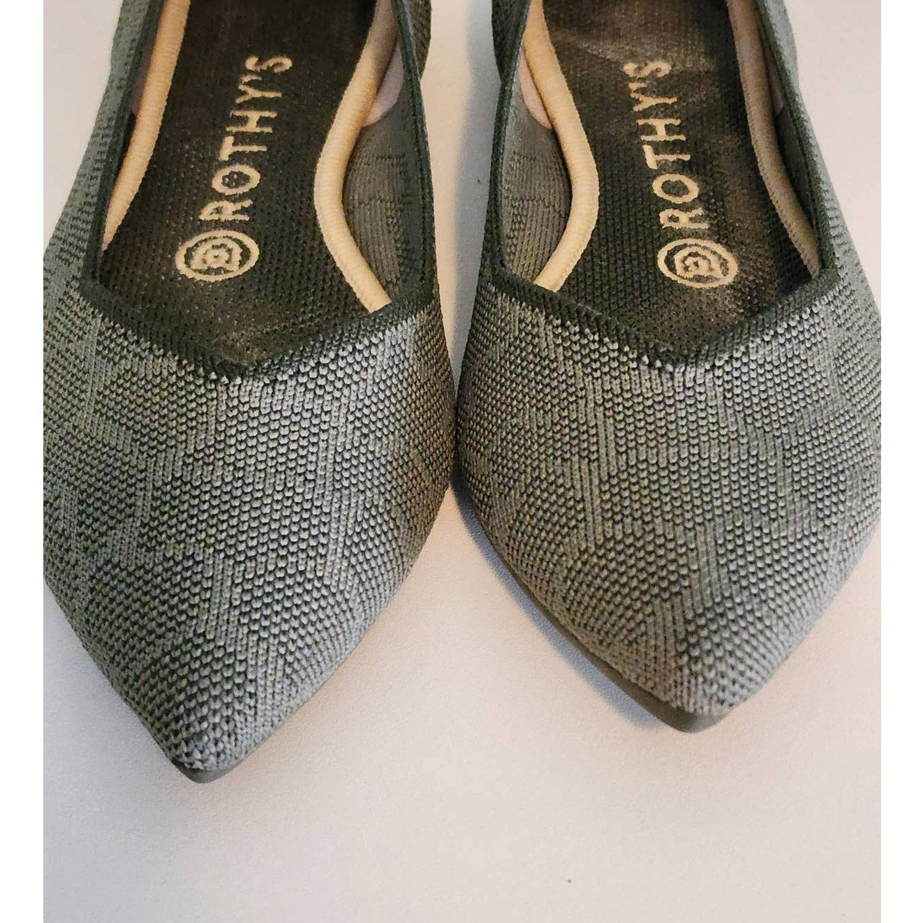 Rothy's Safari Green Points Size 7.5
