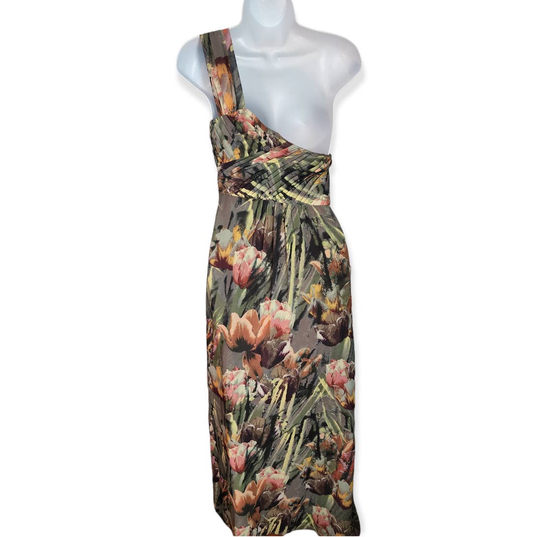 Ted Baker Tecla One Shoulder Maxi Empire Waist Dress Floral