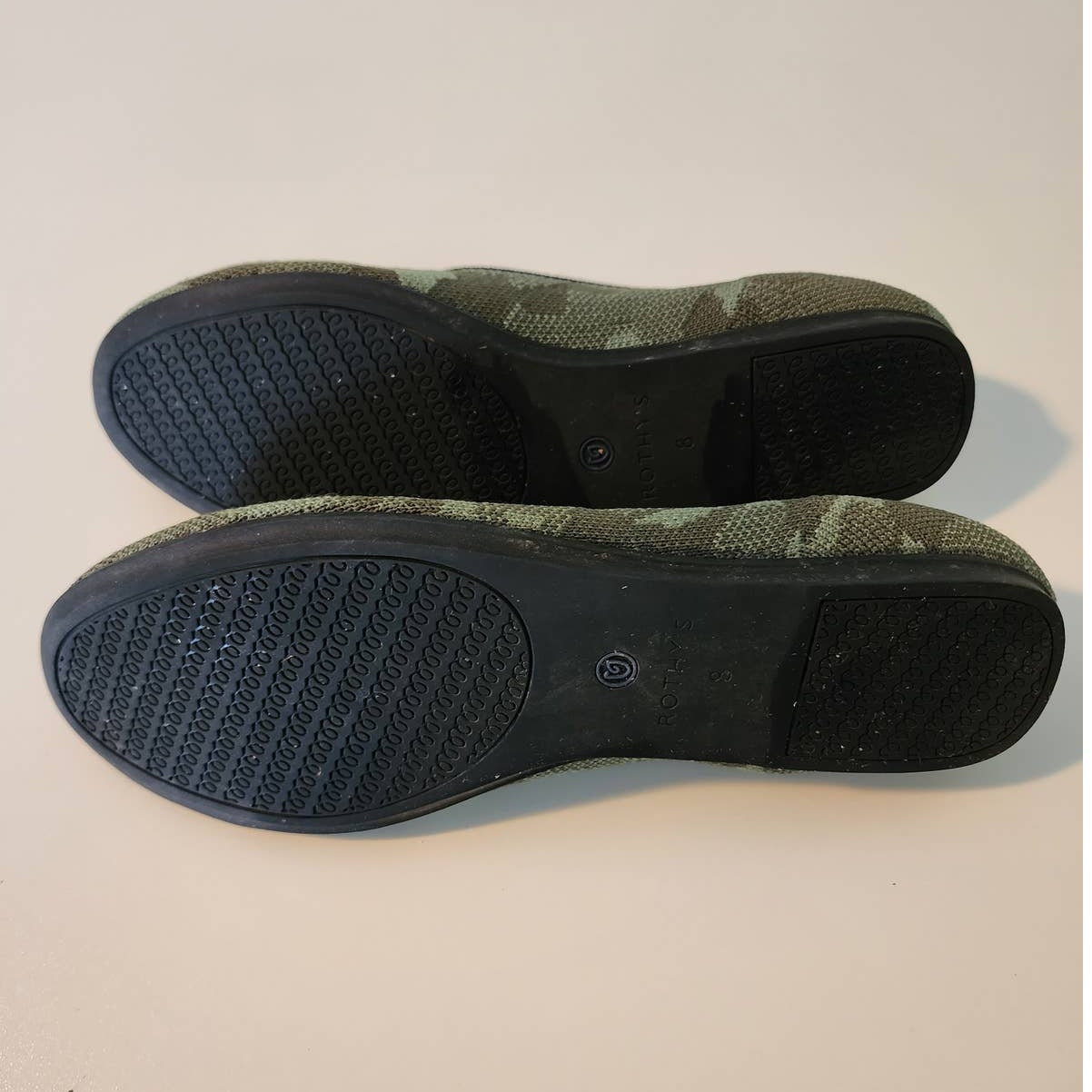 Rothy's Green Camo Loafer Size 8 Almond Toe Size 8