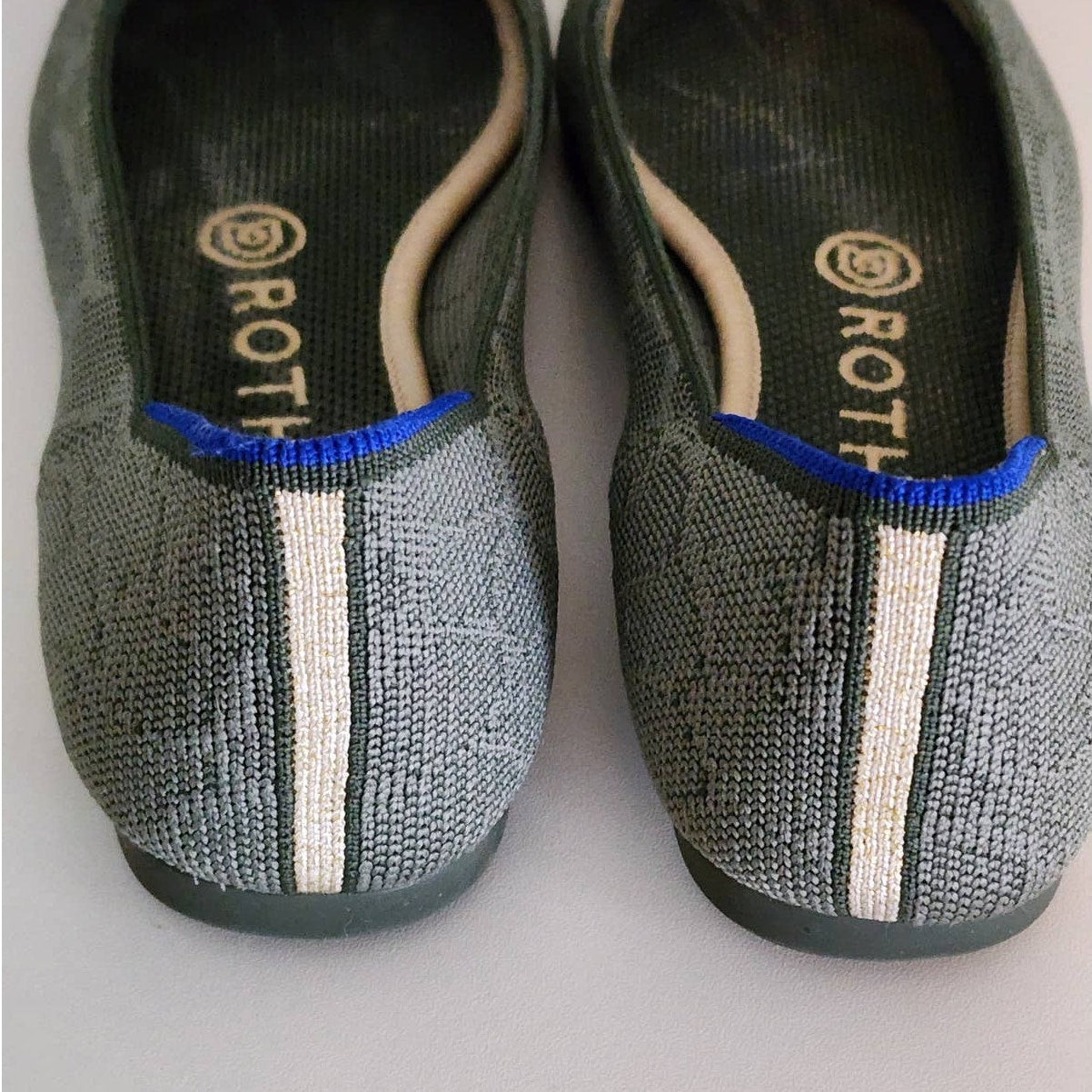 Rothy's Safari Green Points Size 7.5