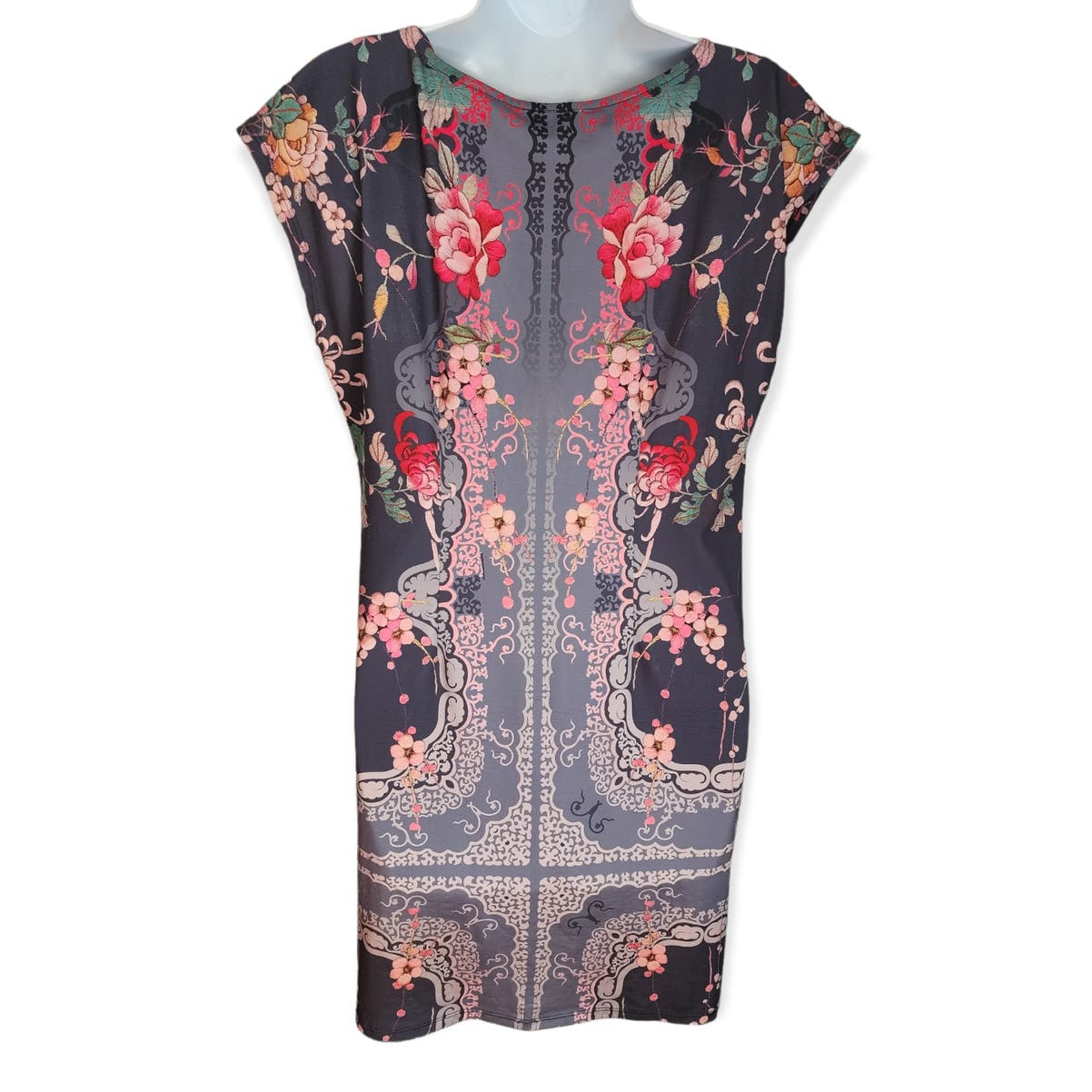 Johnny Was Floral Bodycon Scoop Neck Dress size small