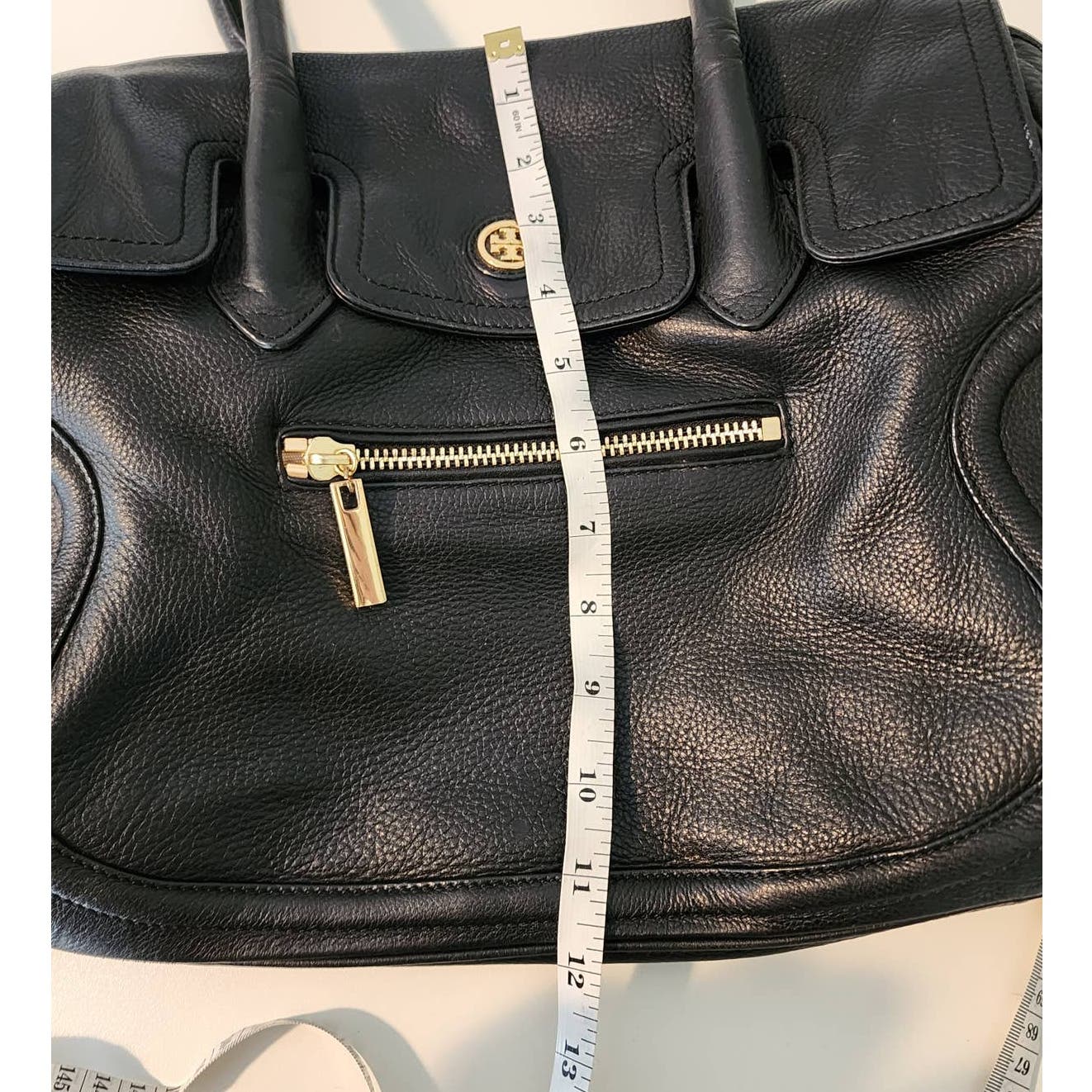 Tory Burch Black Leather Satchel Tote