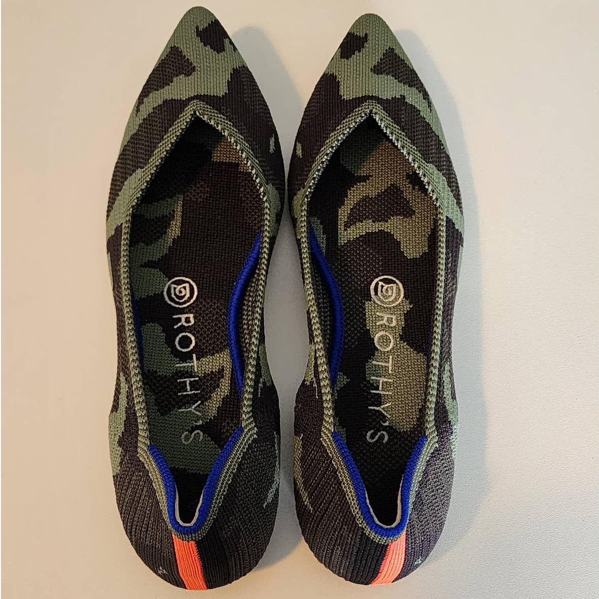 Rothy's The Point Green Camo Size 8.5
