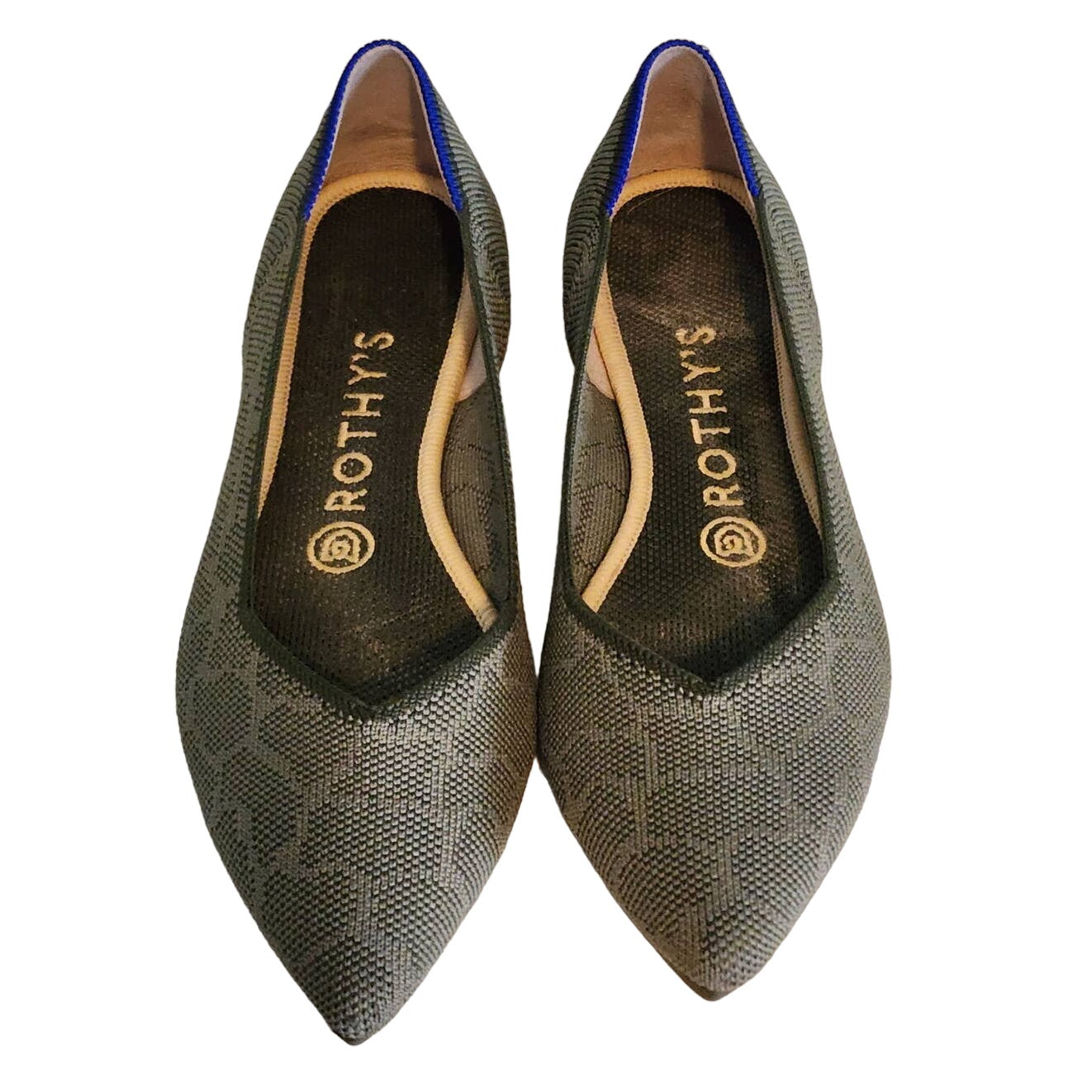 Rothy's Safari Green Points Size 7.5