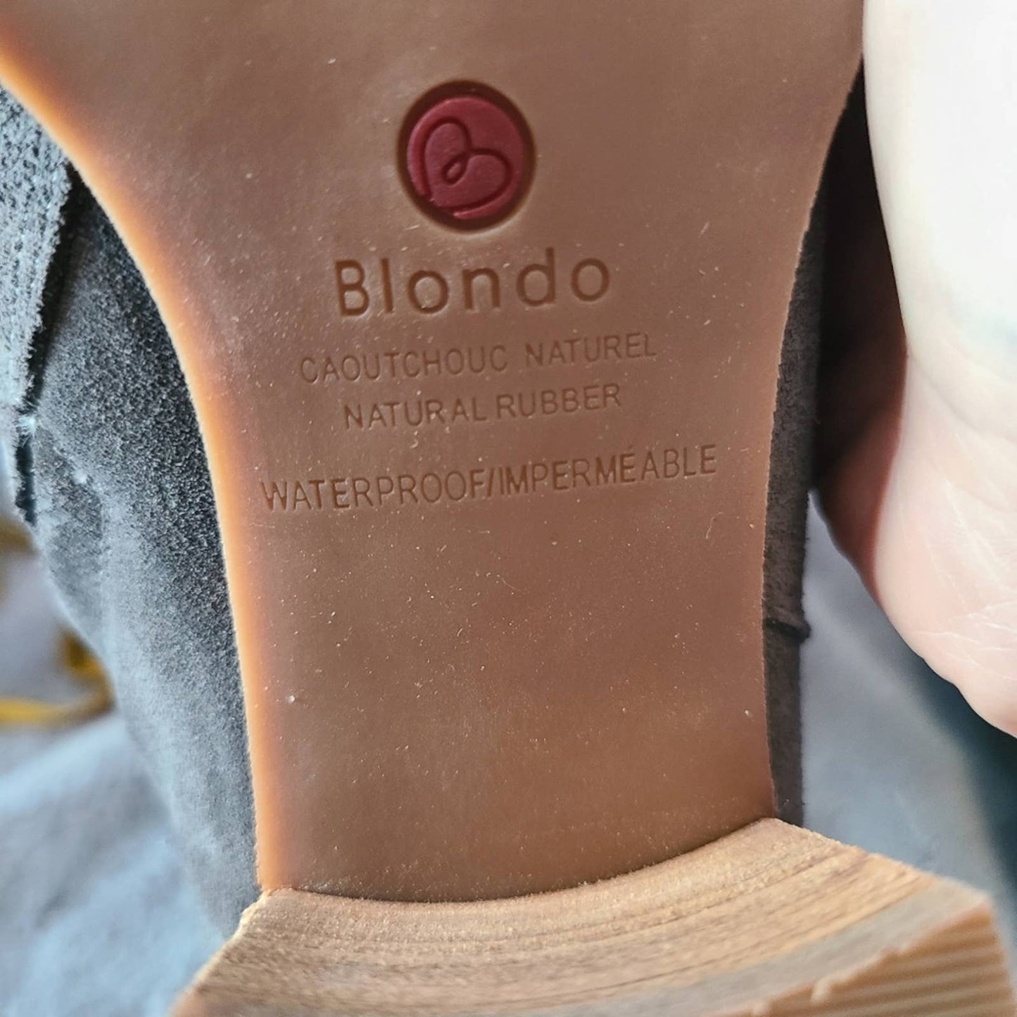 Blondo Nikki Waterproof Knee High Boots Grey Suede