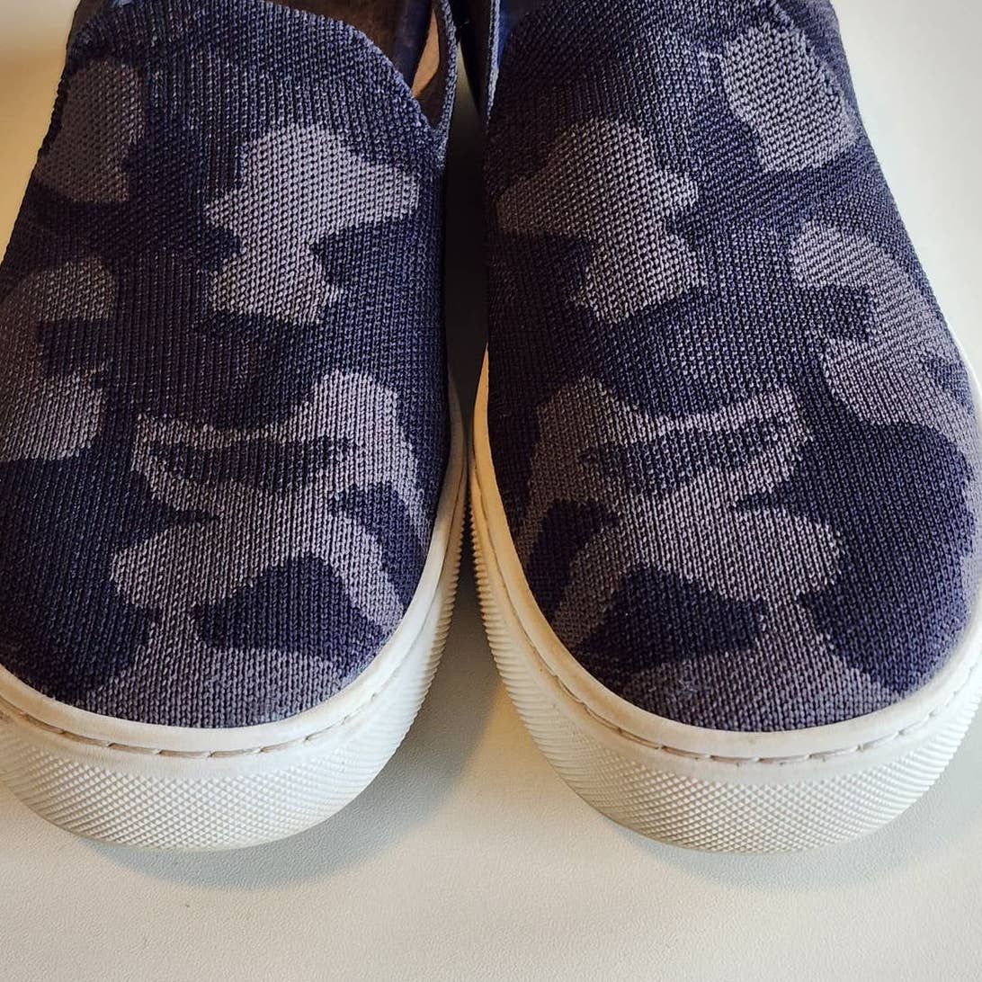 Rothy's Grey Camo Slip On Sneakers Size 7.5
